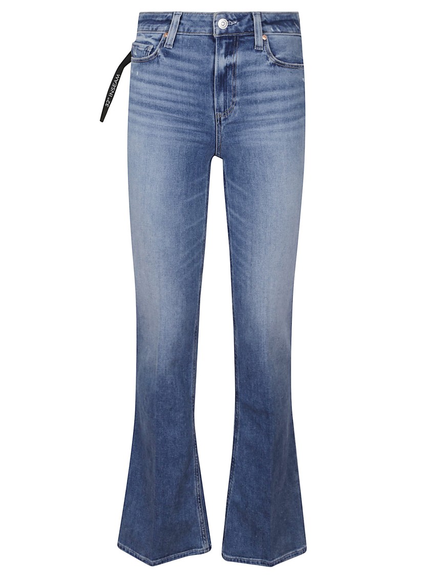 Paige Colette High-rise Flared Cropped Jeans In Blue