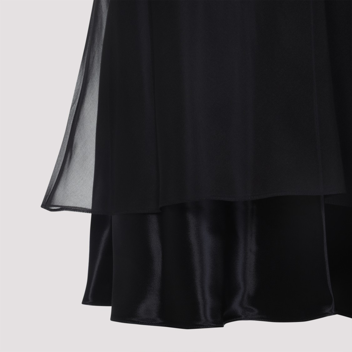 Shop Khaite Monina Black Viscose Midi Skirt