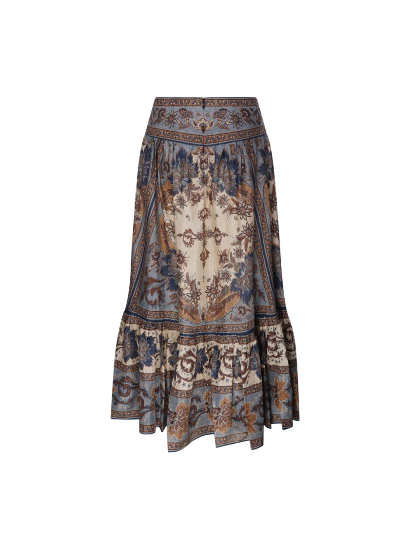 Shop Zimmermann Ascension Tiered Midi Skirt
