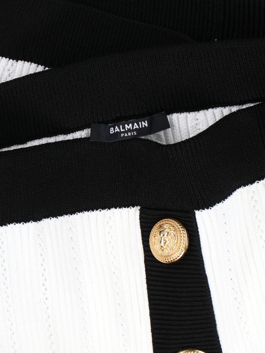 Balmain Mini Skirt In White Viscose Blend