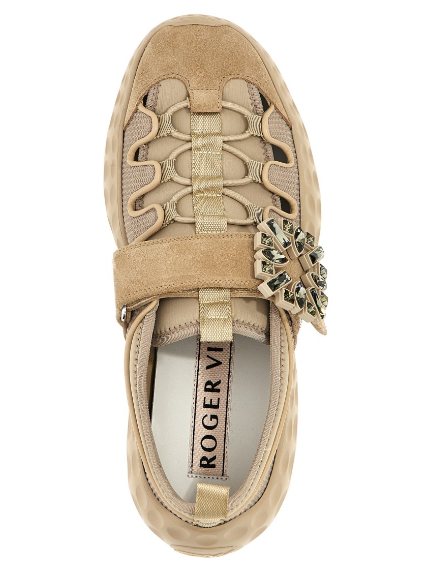 Roger Vivier 'viv' Run Light Trekky' Sneakers In Neutral