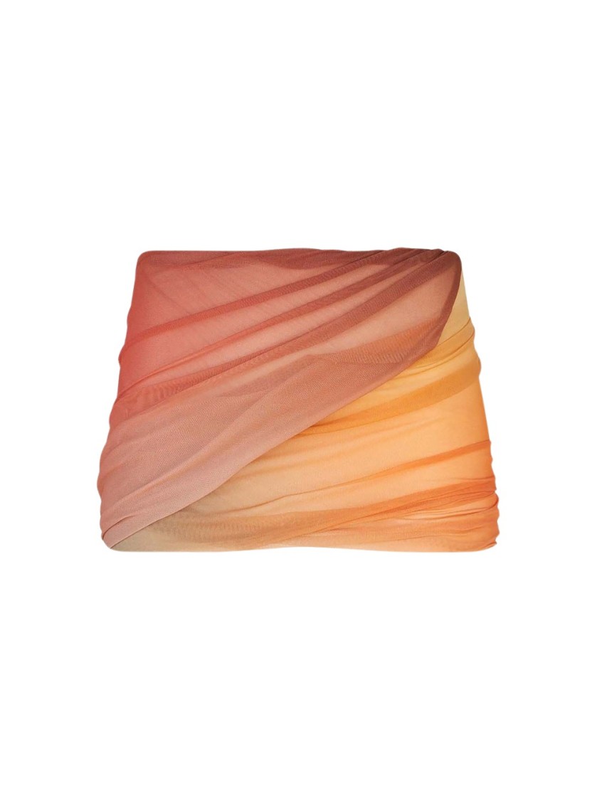 Attico The Ombre Mini Skirt With Ruched Detailing