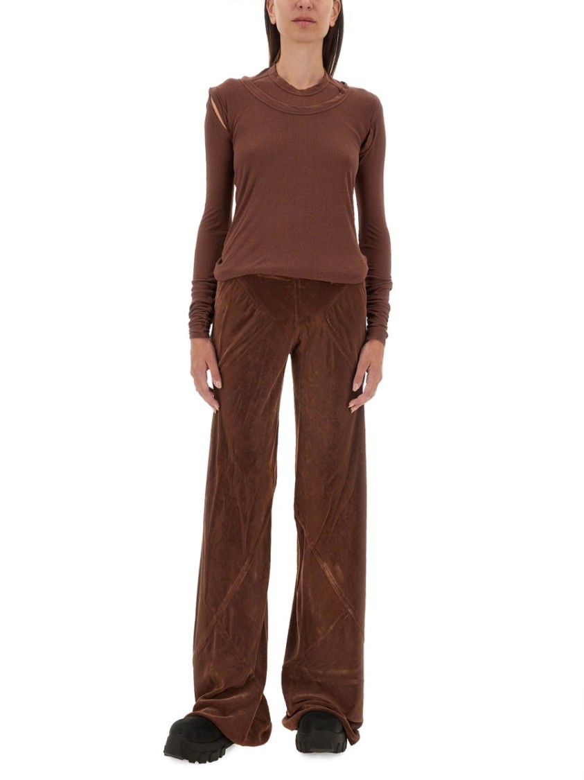 Shop Rick Owens Pants "bias" In Brown