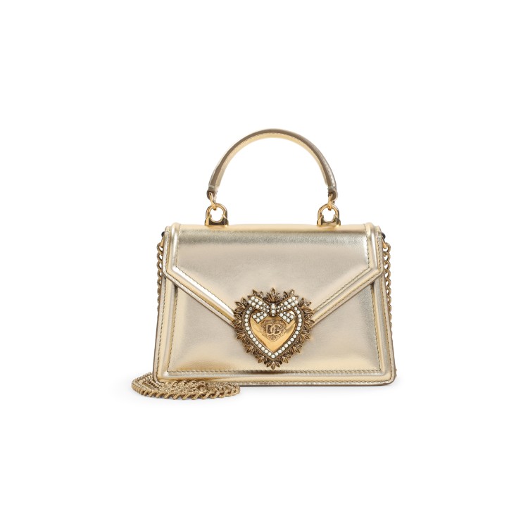 ショルダーバッグ・ポシェット Dolce & Gabbana Devotion Golden Lamb Leather Handbag Dolce & Gabbana Devotion Golden Lamb Leather Handbag