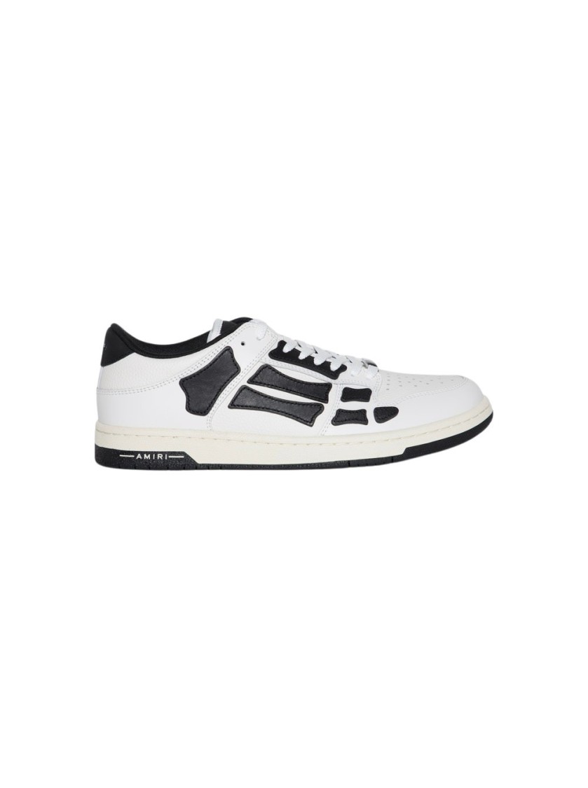 Shop Amiri Skel Top Low Sneaker White Black