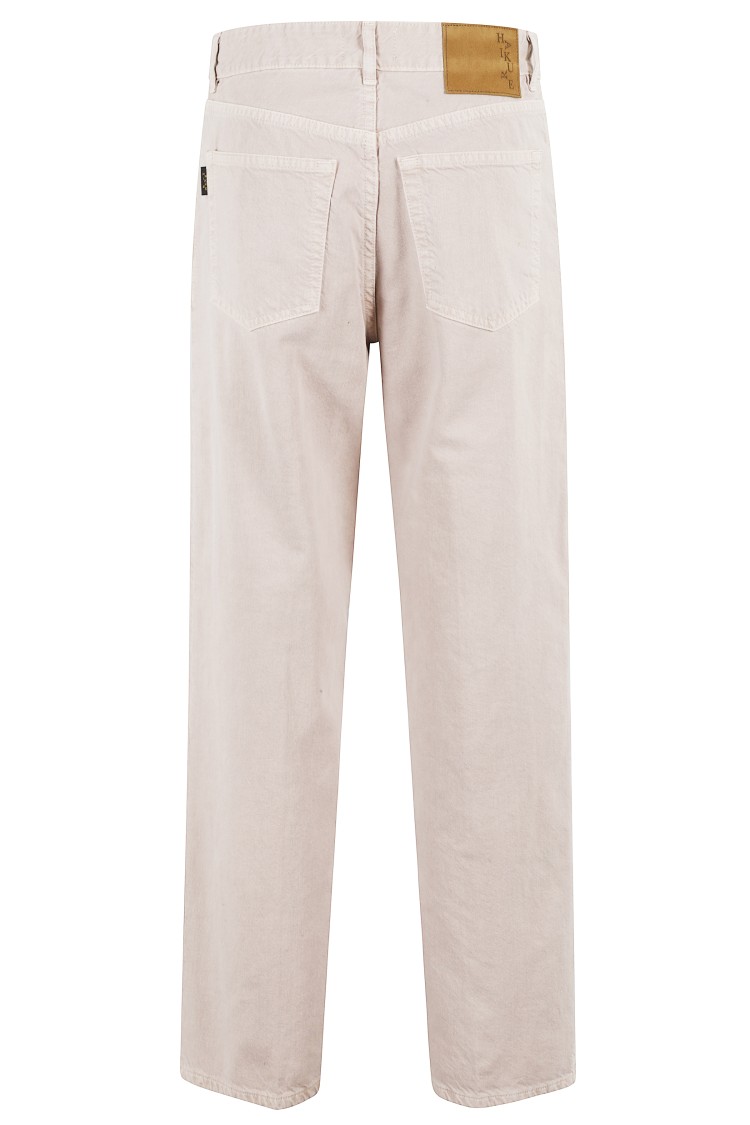 Shop Haikure Betty Twill 45. Barrel Fit Pants In Neutrals