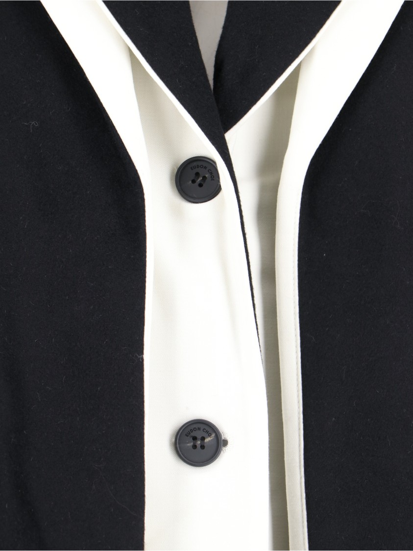 Eudon Choi Single-breasted Midi Coat In Black