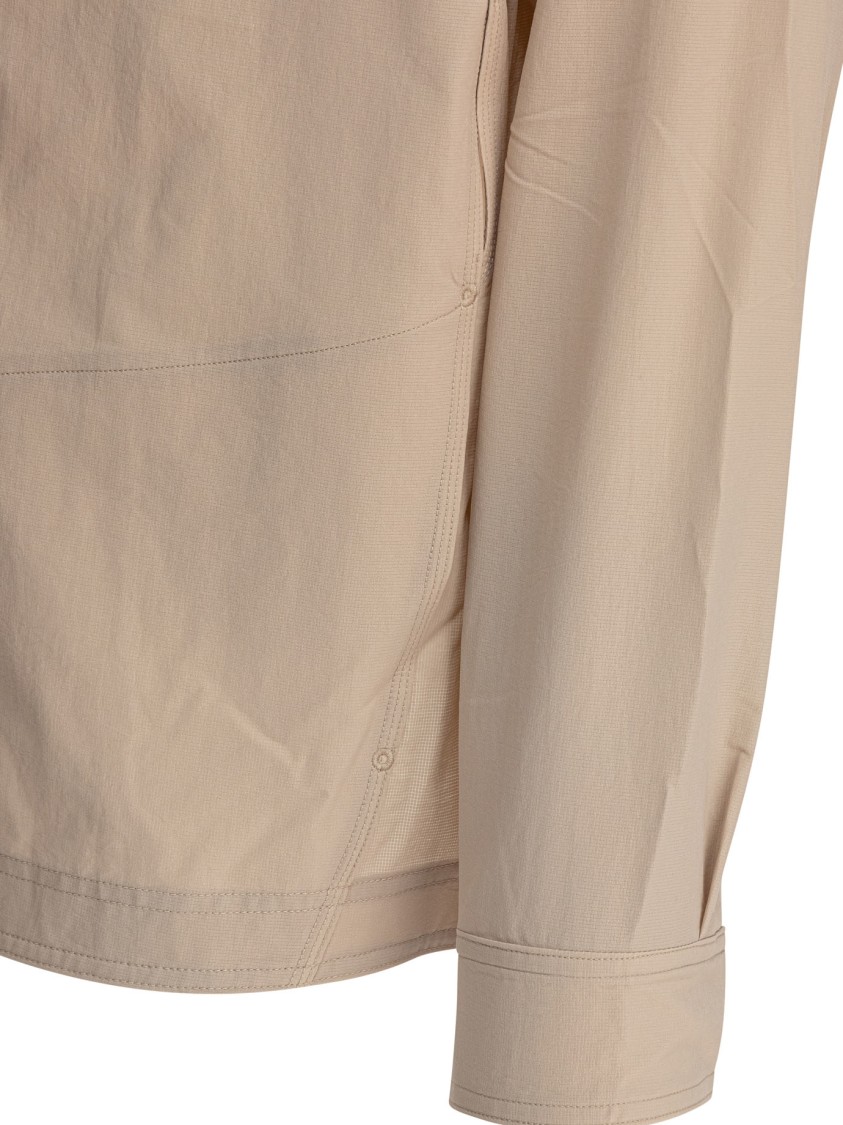 Goldwin Logo-embroidered Buttoned Shirt In Brown