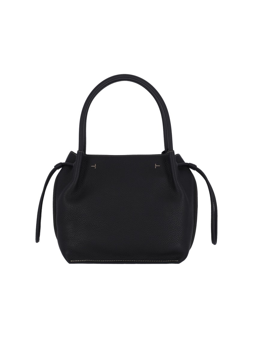 ハンドバッグ Tod's Structured Black Pebbled Leather Bucket Bag Tod's Structured Black Pebbled Leather Bucket Bag | THE LIST