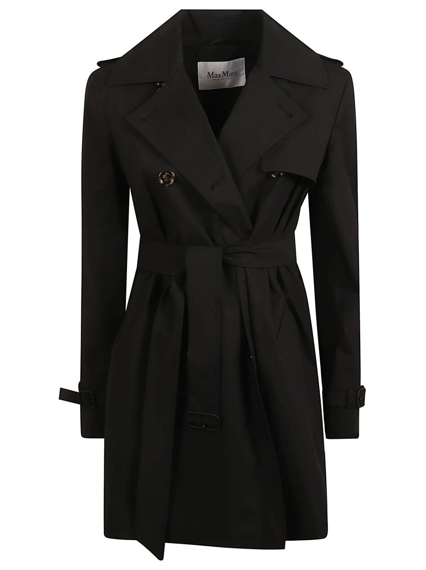 Max Mara Double-breasted Black Trench Coat
