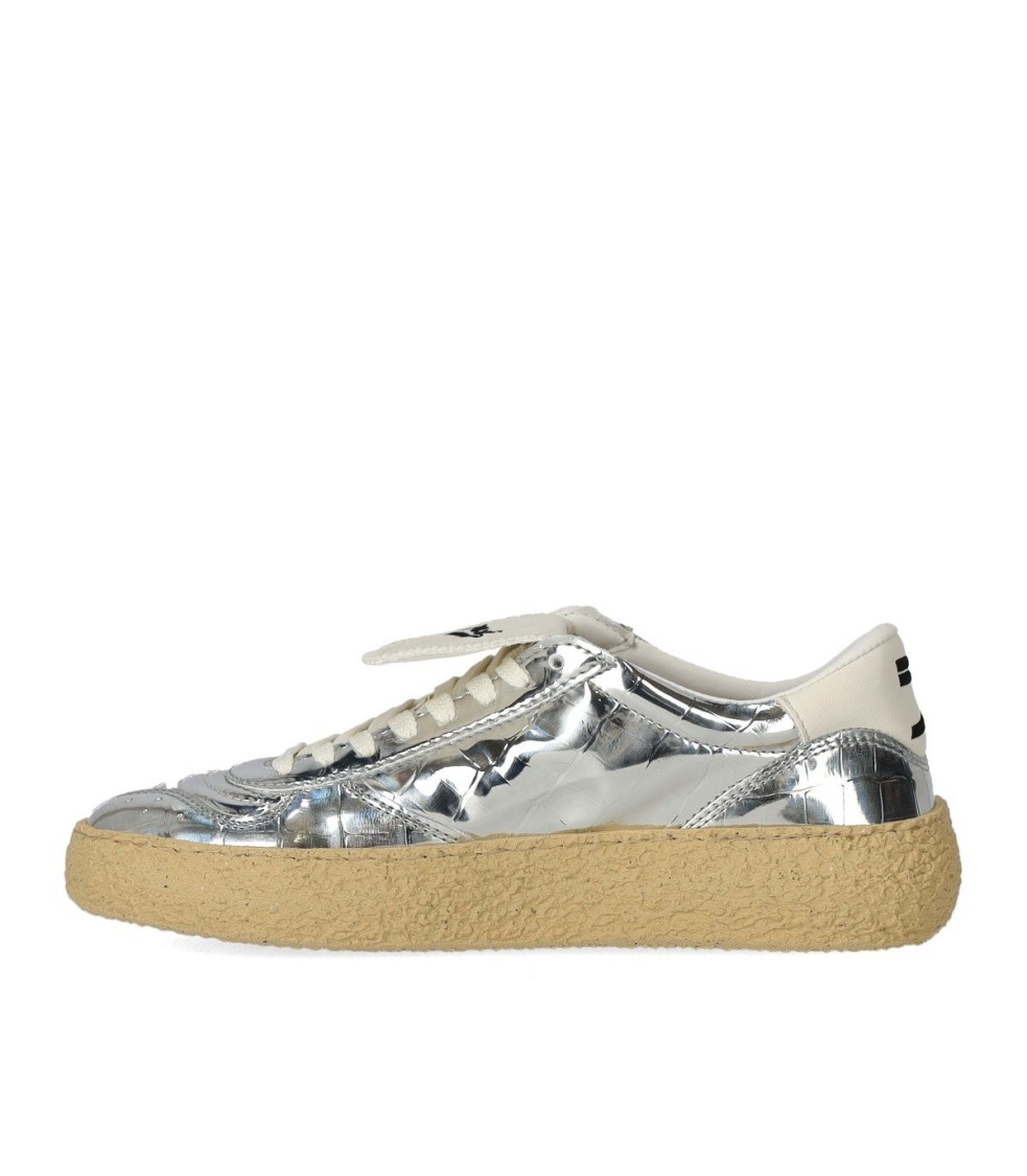 Shop Puraai 4.05 Polly Cocco Silver Sneaker