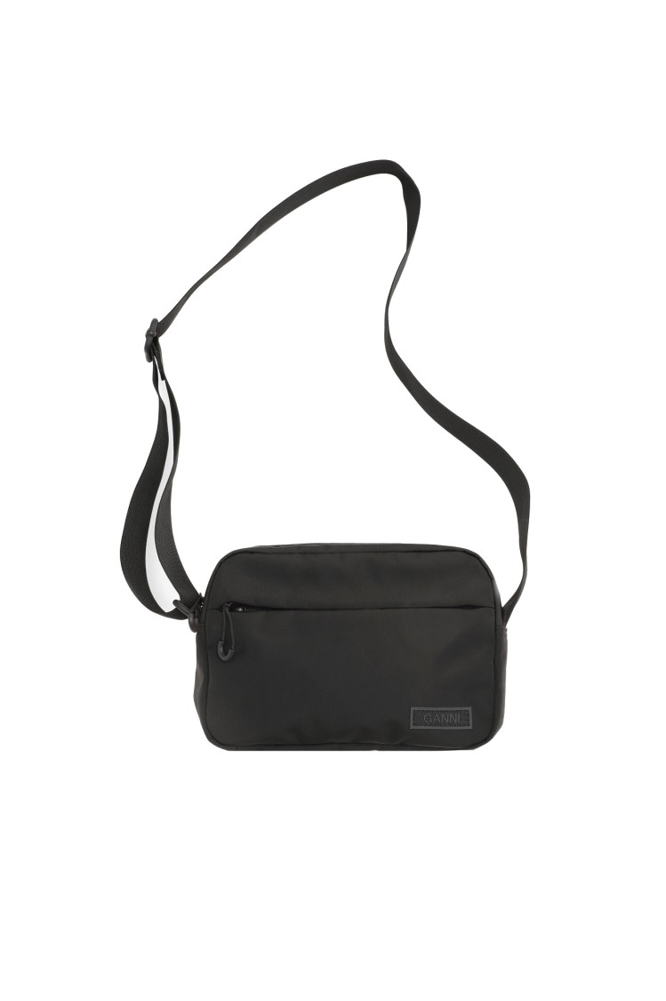 Ganni Black Tech Festival Bag With Adjustable Strap