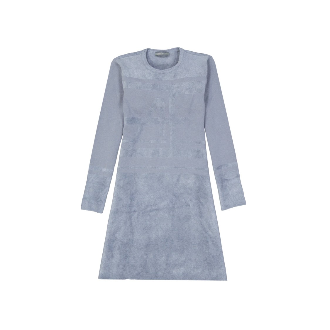Shop Alberta Ferretti Virgin Wool Dress In Grey