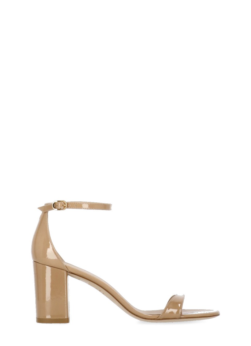Stuart Weitzman Nudist Block 75 Sandals In Neutrals