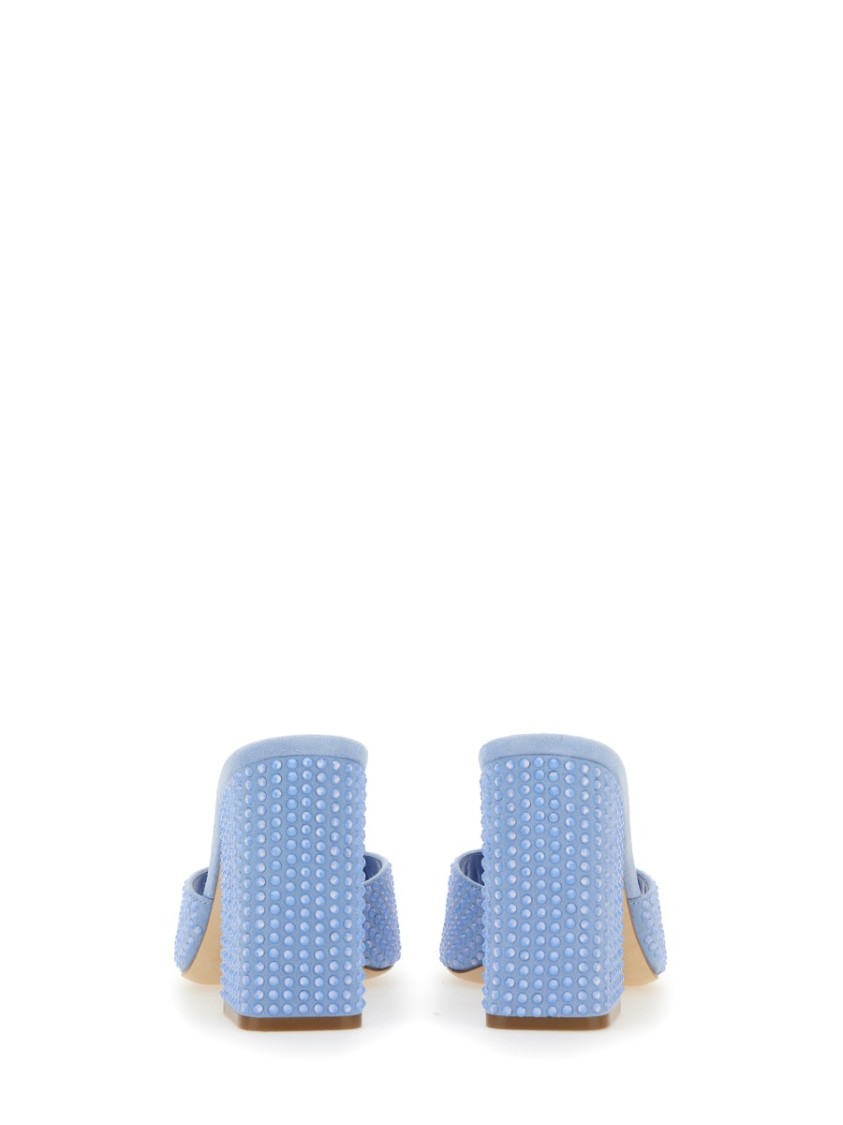 Shop Paris Texas Mules Holly Anja Suede Mules In Blue