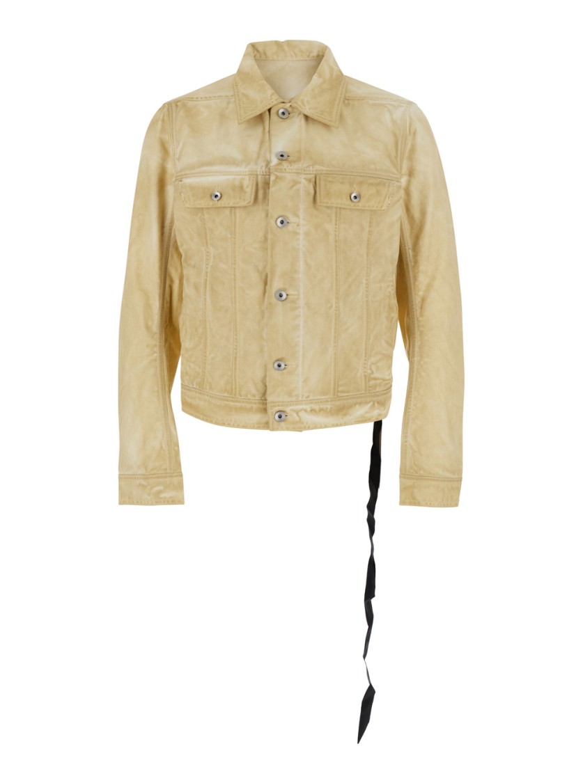 DRKSHDW DRKSHDW TRUCKER JACKET WITH DISTRESSED FINISH