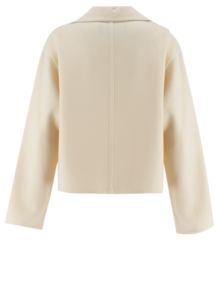 Fabiana Filippi Cropped Wool Jacket With Elegant Lapels