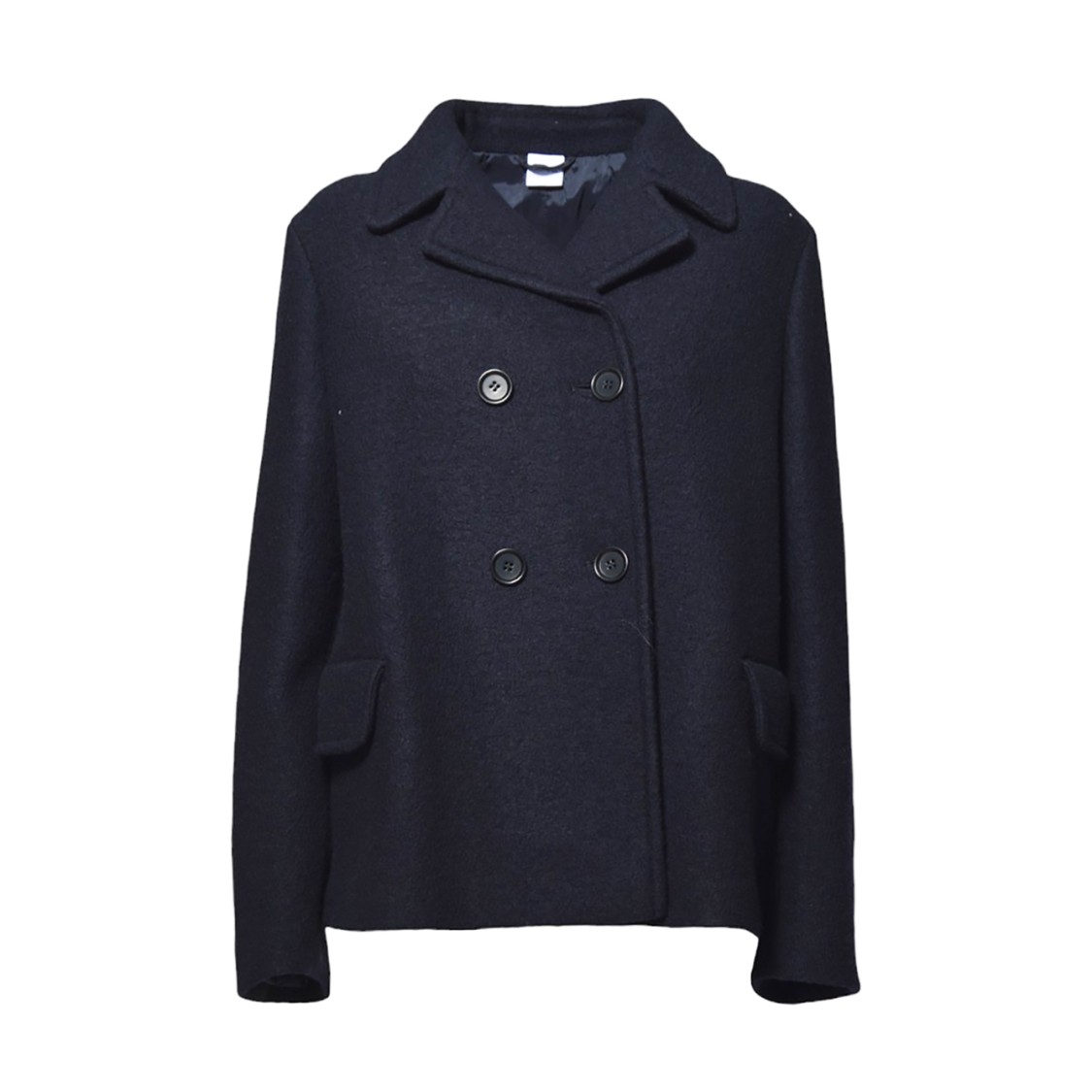 ボトムスその他 Aspesi Navy Blue Boxy Felted Wool Jacket Aspesi Navy Blue Boxy Felted Wool Jacket In Black | ModeSens