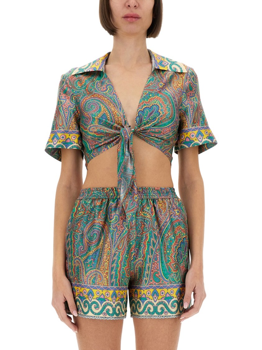 Etro Paisley Shirt In Multicolor