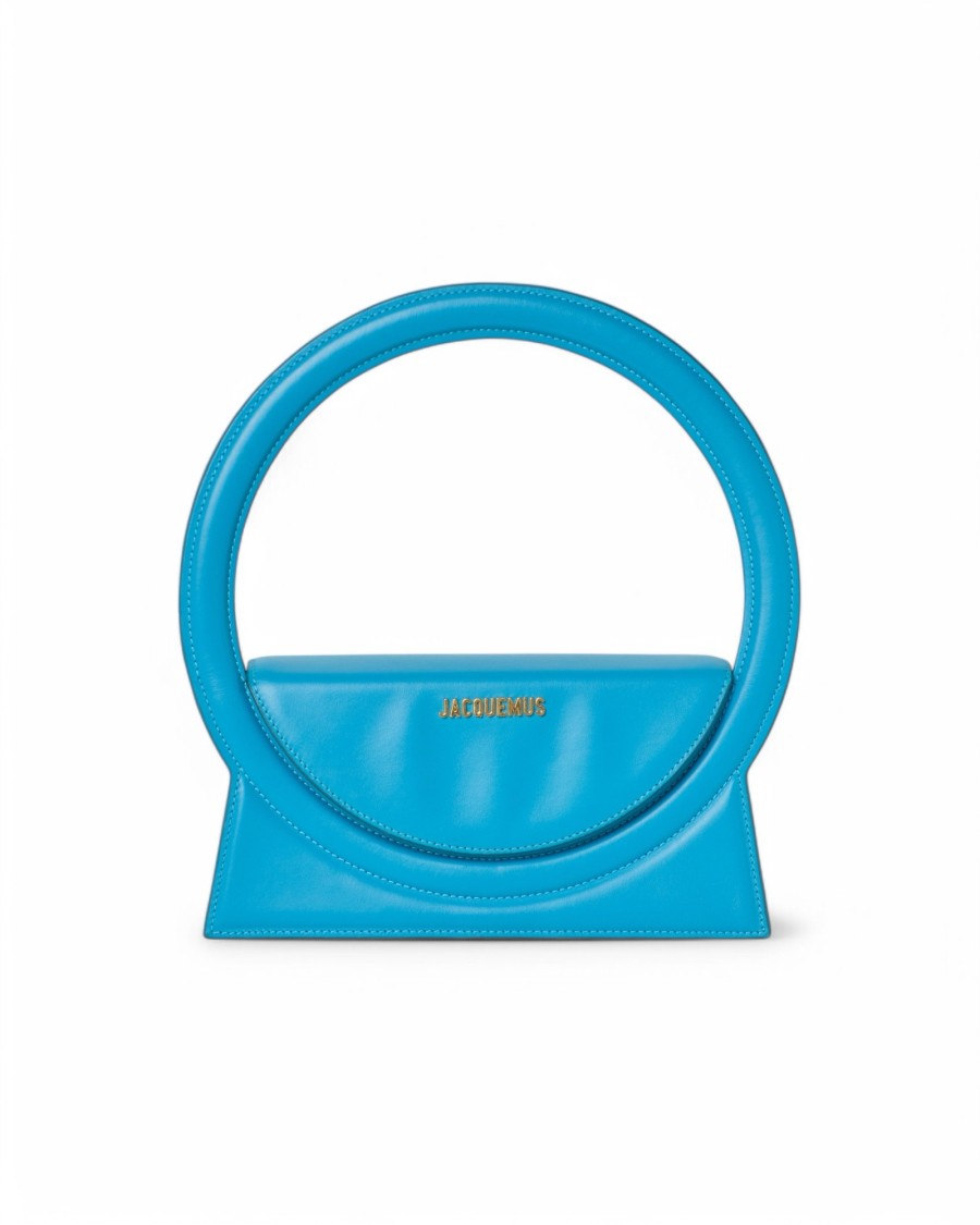 Jacquemus Le Sac Round Medium Light Blue In Blue