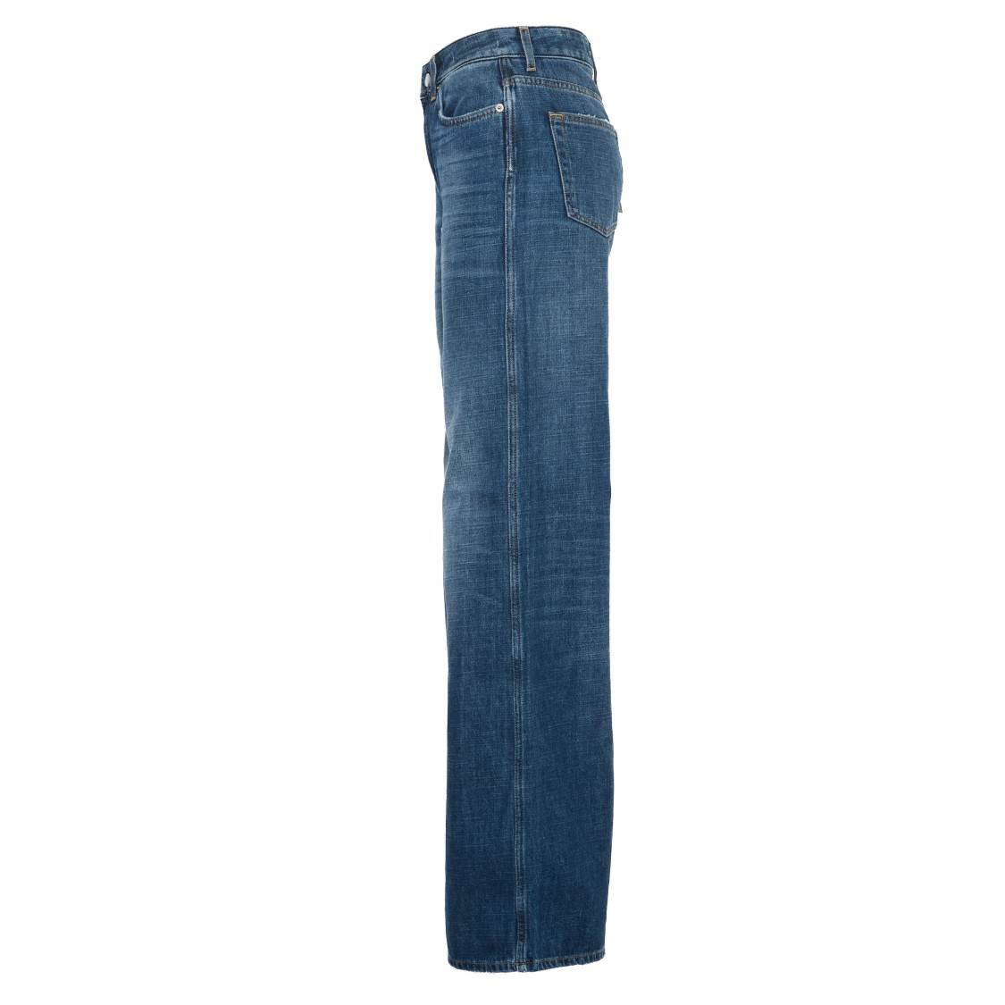 Department Five Wide Leg Jeans With Custom Button Closure In Blue