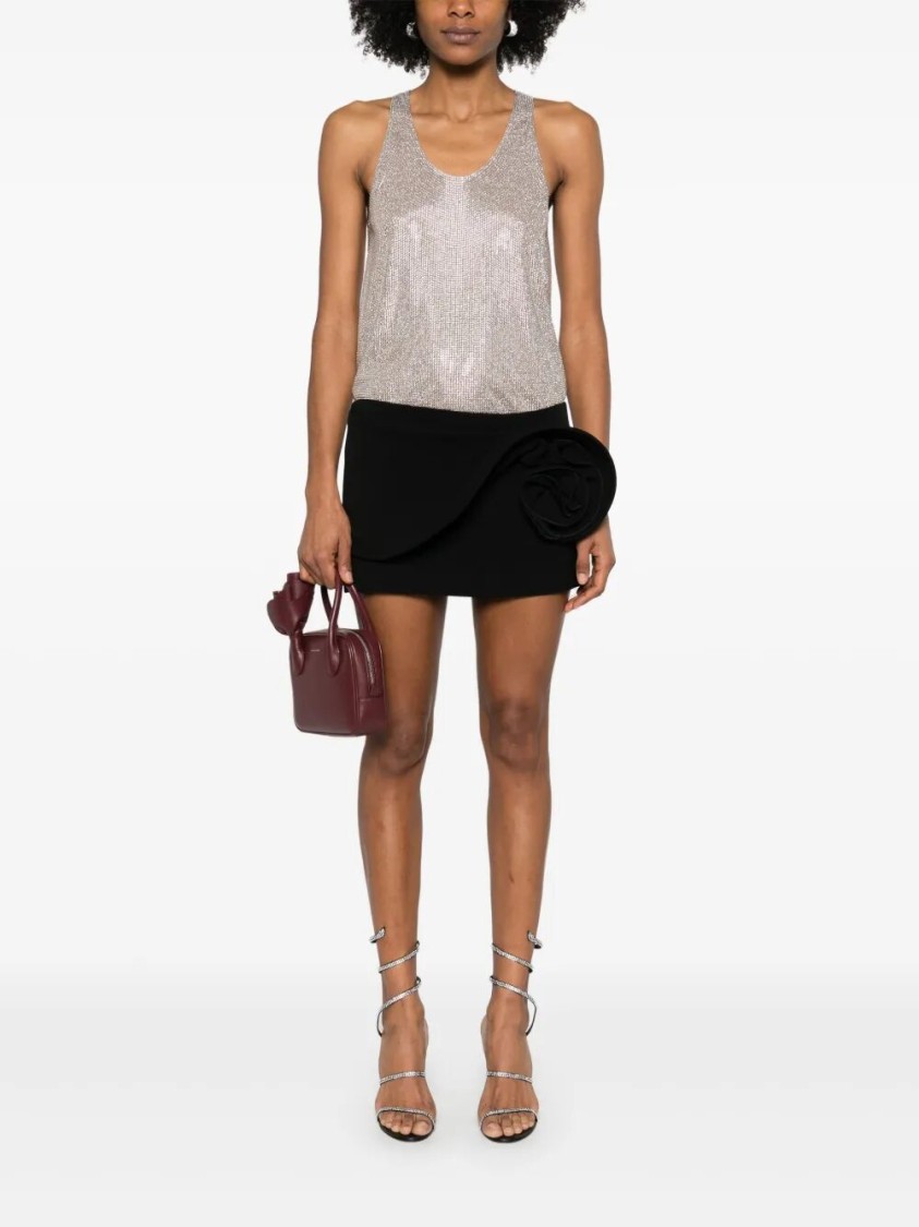 Giuseppe Di Morabito Textured Viscose Tank Top In Neutral