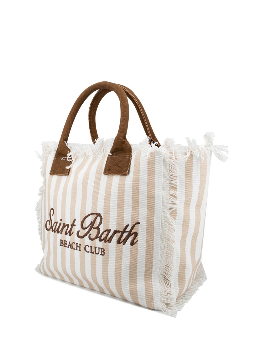 MC2 SAINT BARTH MC2 SAINT BARTH SPACIOUS COTTON CANVAS SHOULDER BAG 
