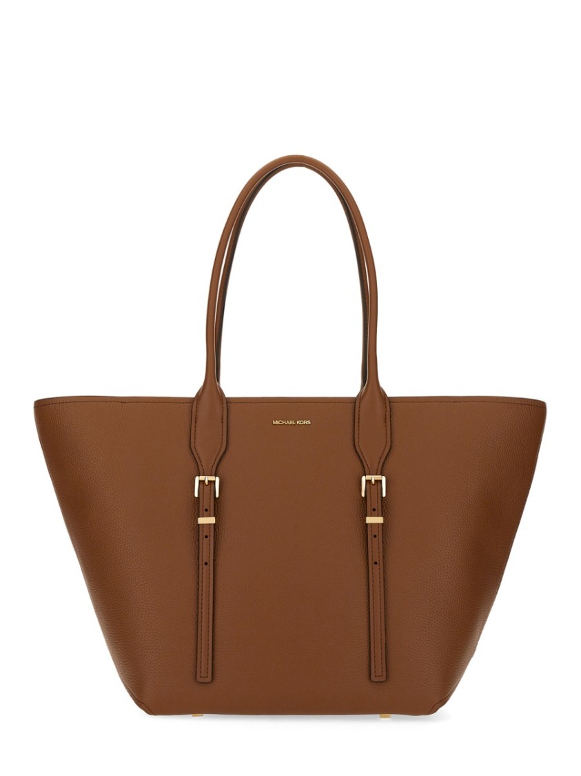 Shop Michael Michael Kors "moore" Leather Bag In Brown