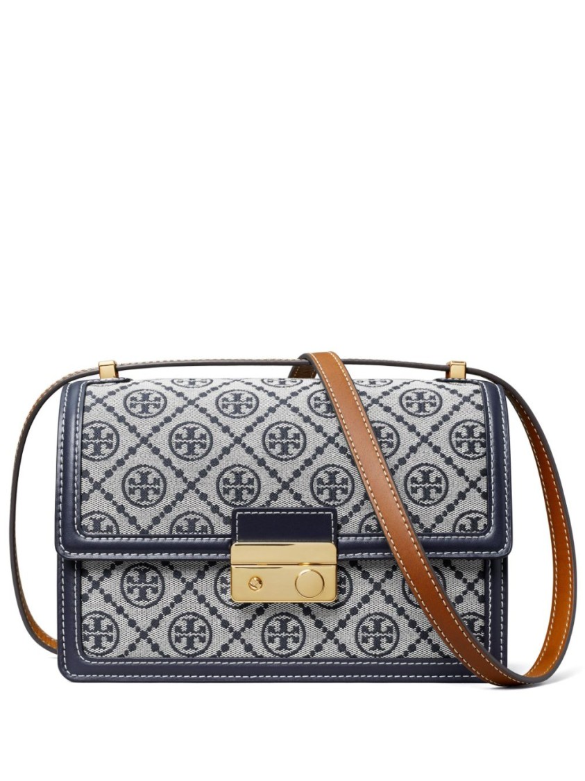 Tory Burch Multicolor Fabric Crossbody Bag In Gray