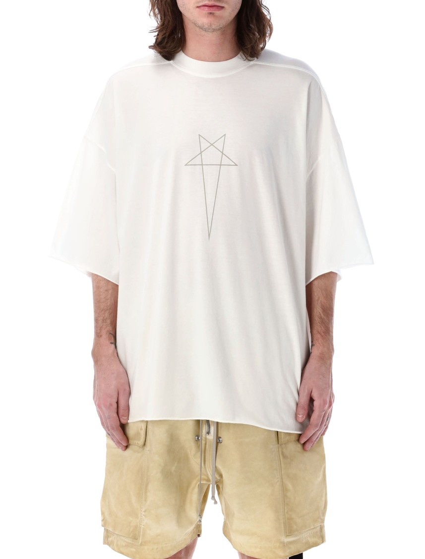 Shop Rick Owens Drkshdw Drkshdw By Rick Owens Pentagram Print Oversized T-shirt In White