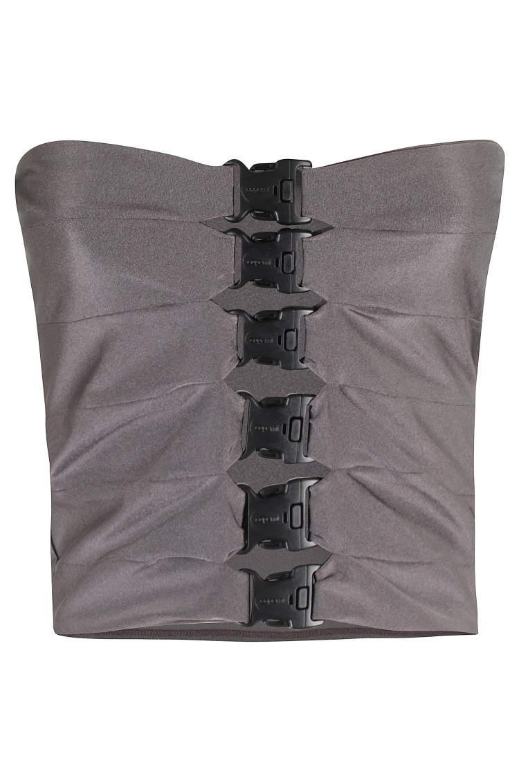 Coperni Multi Buckle Top In Gray