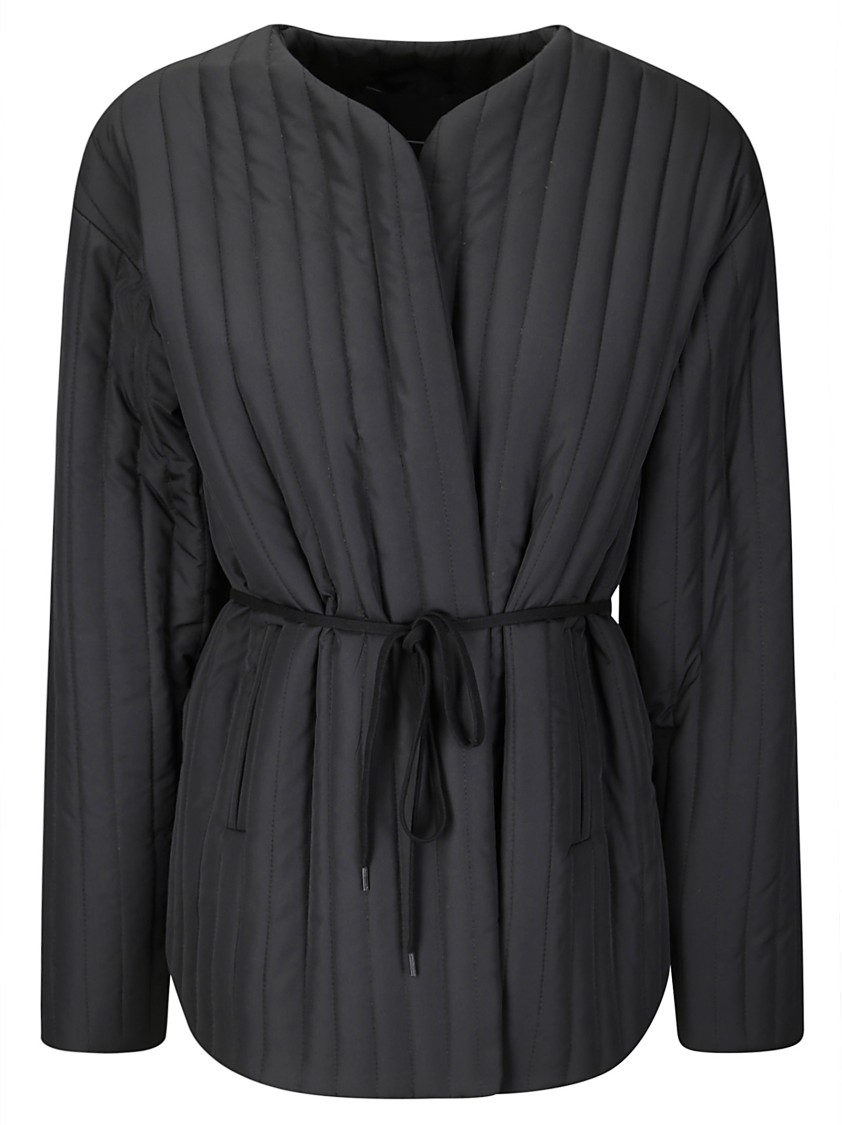 Institution Reversible Quilted Jacket In Black