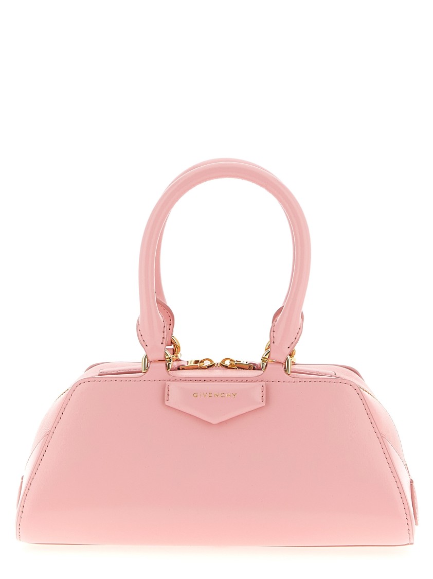 Givenchy Mini Structured Top Handle Handbag With Gold-tone Hardware In Pink
