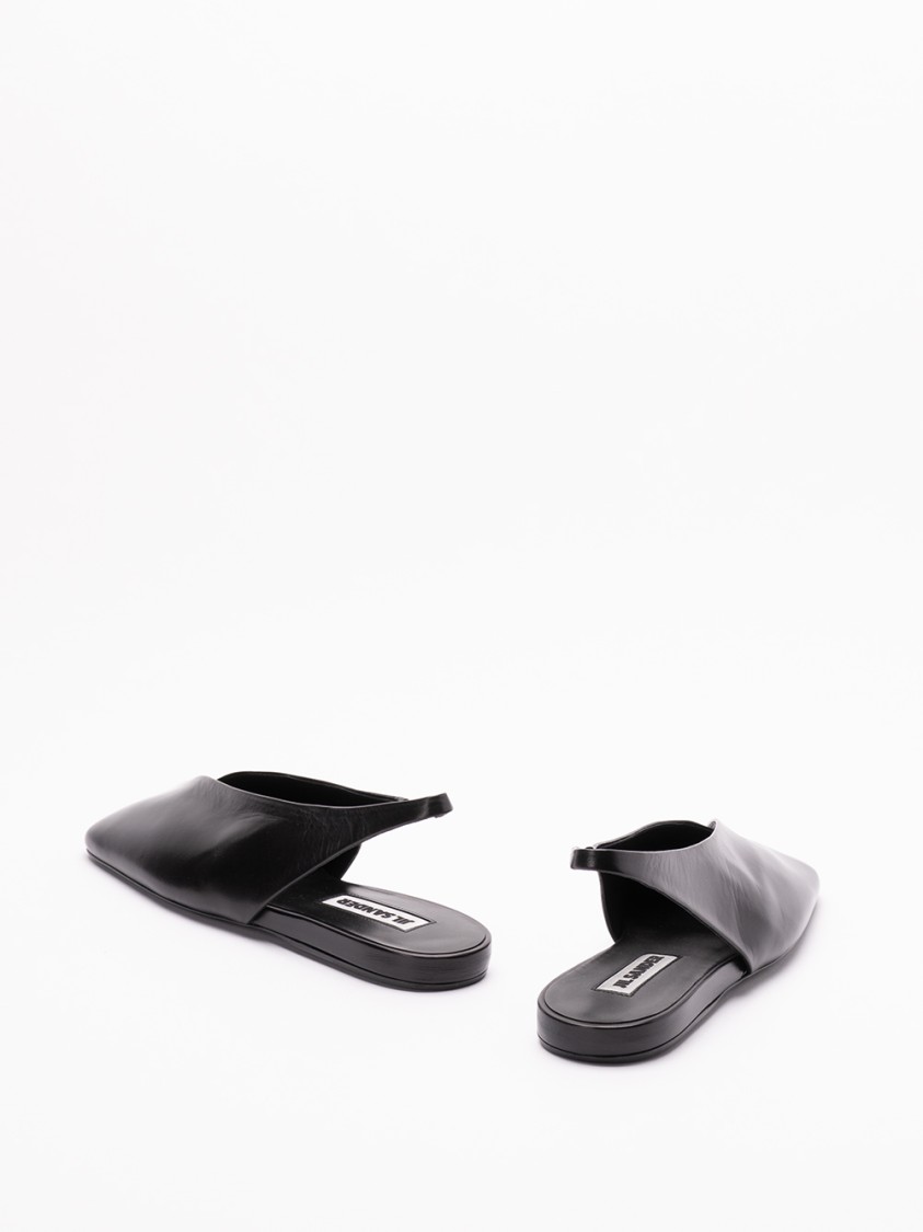 Jil Sander Pointed Toe Ballerinas With Slingback Strap