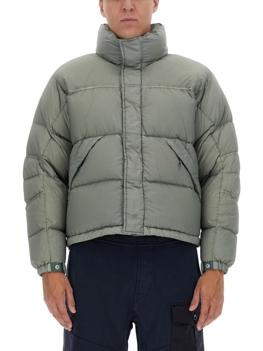 Ten C Quilted High Neck Down Jacket With Adjustable Hemline