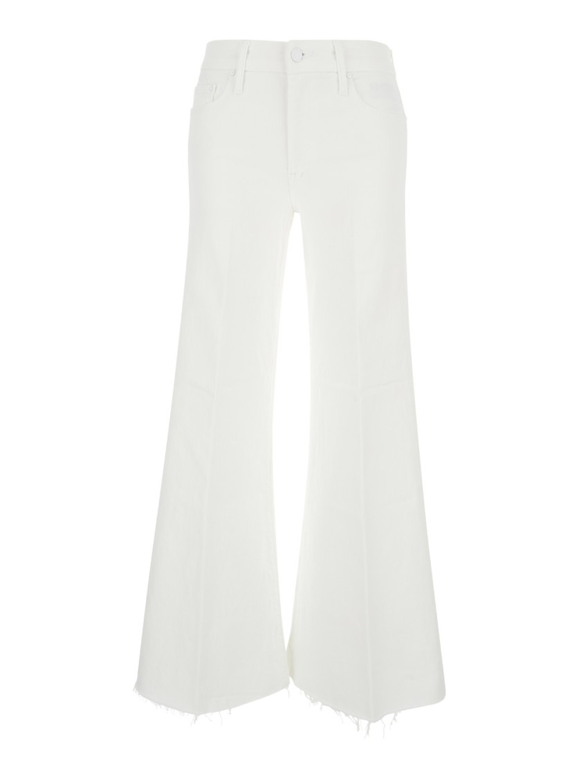 Mother White Cotton Denim Jeans In White