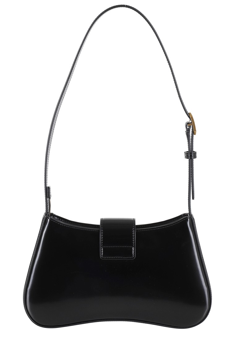 Emporio Armani Baguette Shoulder Bag With Magnetic Closure In Black