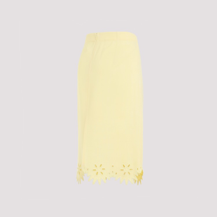 Bottega Veneta Grainy English Embroidery Yellow Viscose