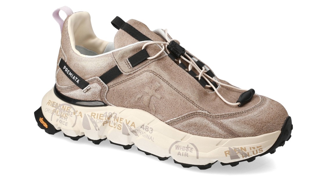 Premiata Chunky Sole Sneakers With Textured Upper