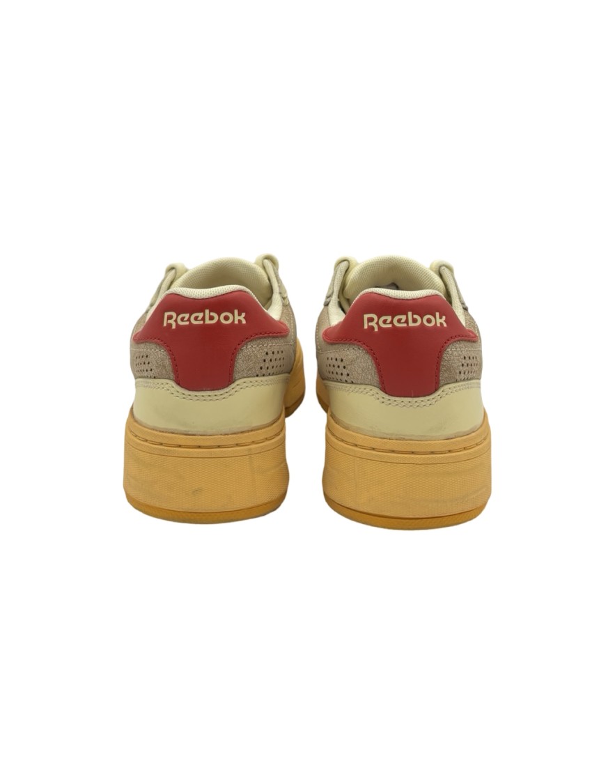 Reebok Club C Ltd Worn Out Red Sneakers In Gold