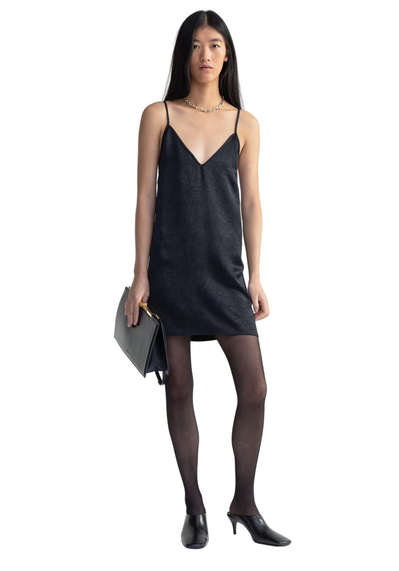 Shop Aeron Abaco - Satin Slip Dress In Black