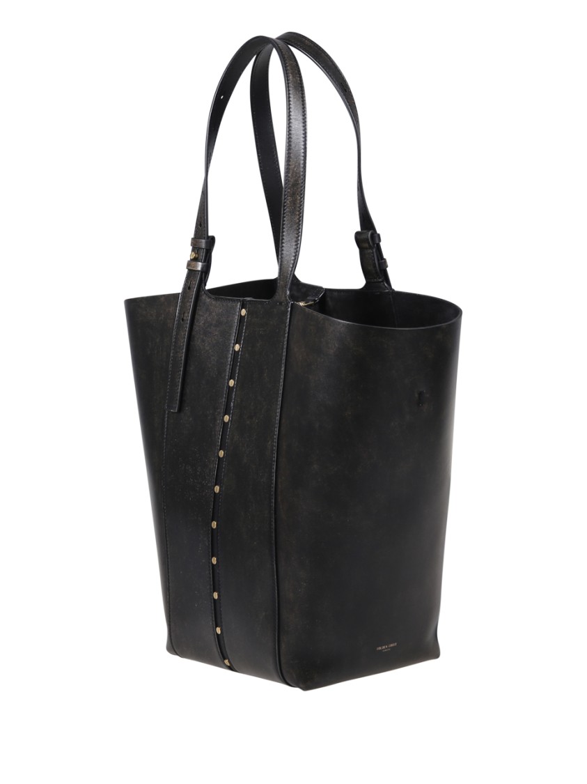 Golden Goose Structured Vintage Tote Bag With Decorative Studs In Black