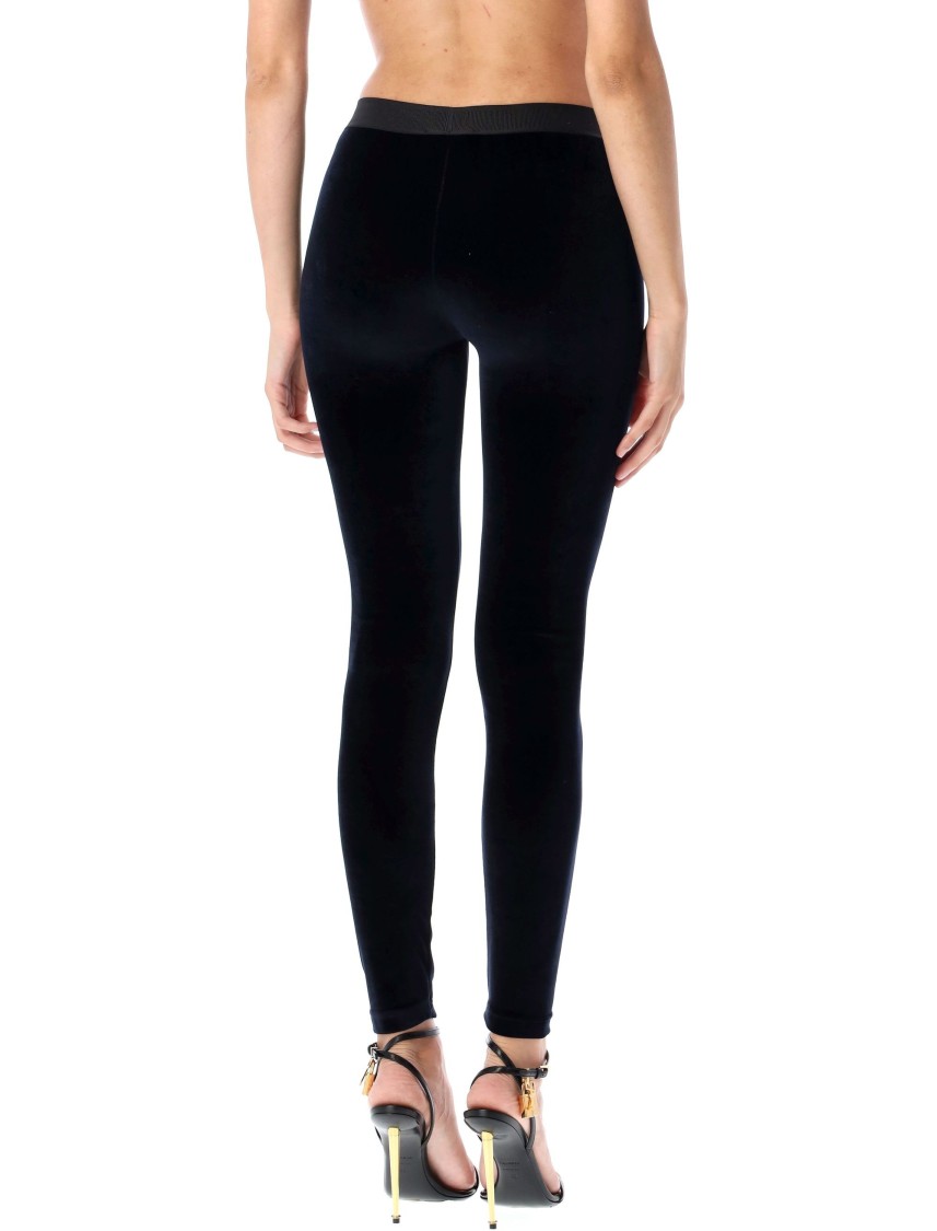 Tom Ford Branded Leggings In Black