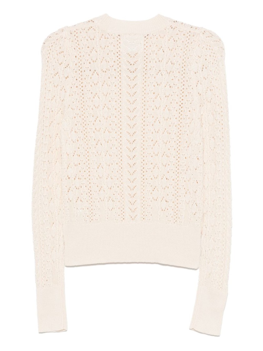 ISABEL MARANT ÉTOILE ISABEL MARANT ÉTOILE BEIGE KNIT SWEATER WITH DELICATE TEXTURED FINISH