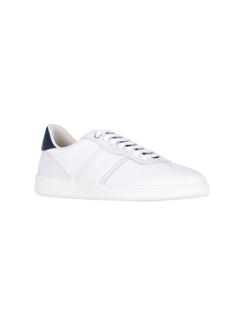 Ferragamo White Low Top Signature Sneakers