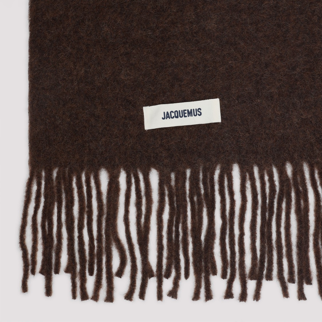 Jacquemus Brown Alpaca L Echarpe Carro Scarf In Brown