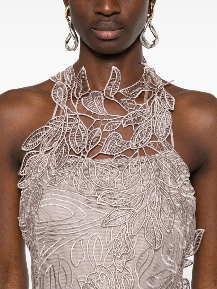 Alberta Ferretti Alberta Ferreti Macrame Foliage Long Dress