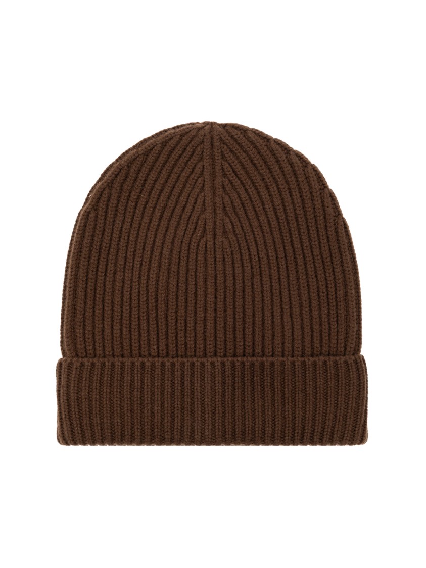 Dolce & Gabbana Ribbed Wool/cashmere Beanie In Black