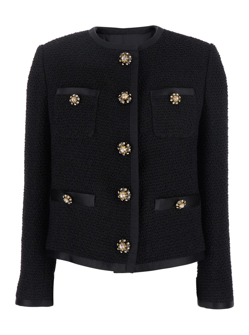 DOLCE & GABBANA DOLCE & GABBANA BLACK CROP JACKET