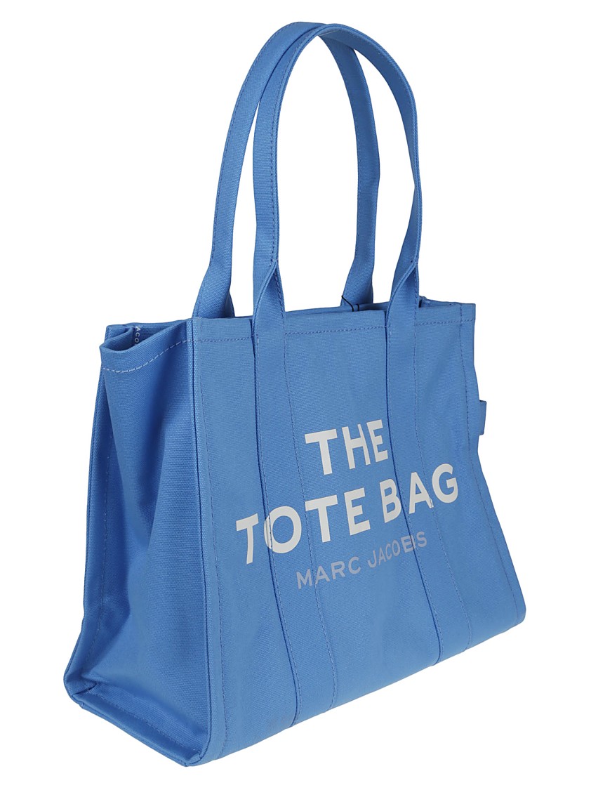 Marc Jacobs Spacious Cotton Canvas Tote With Adjustable Strap In Blue